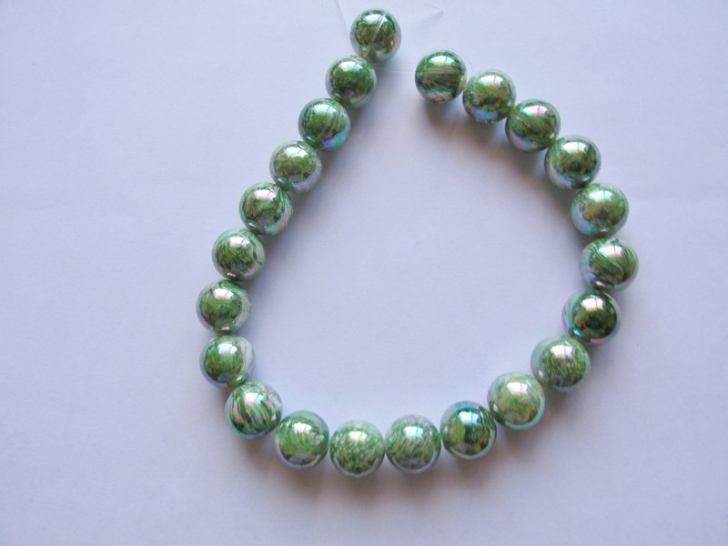 (image for) Green Acrylic Pearlized Rounds #1370